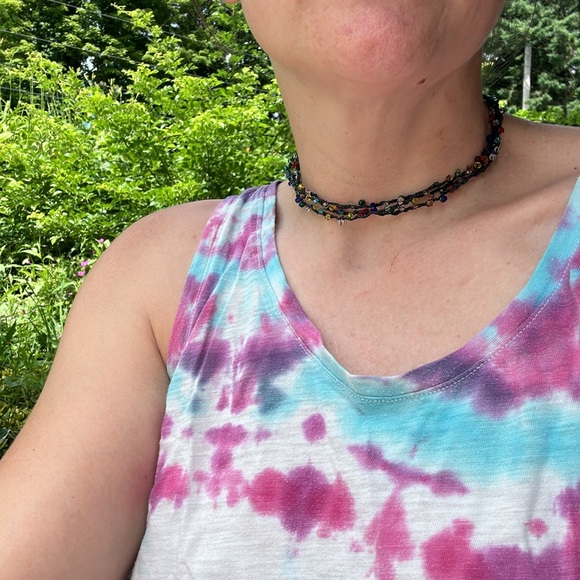 Crochet crystal choker - Picture 8 of 9